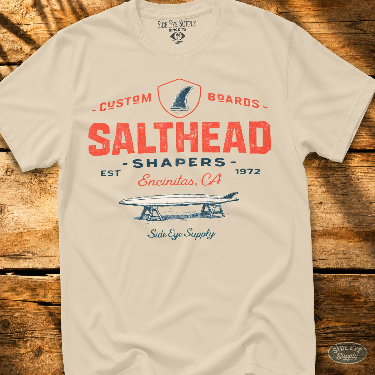 Salthead Tee Natural / S - by Side Eye Supply - Surf Beach Life Apparel
