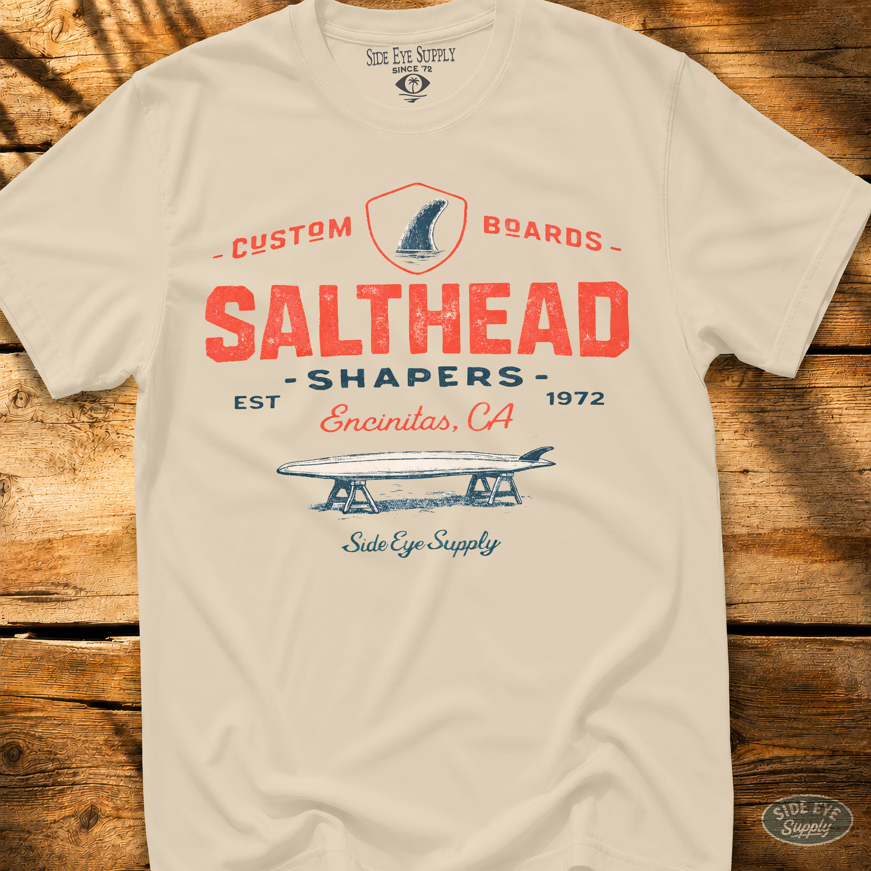 Salthead Tee Natural / S - by Side Eye Supply - Surf Beach Life Apparel
