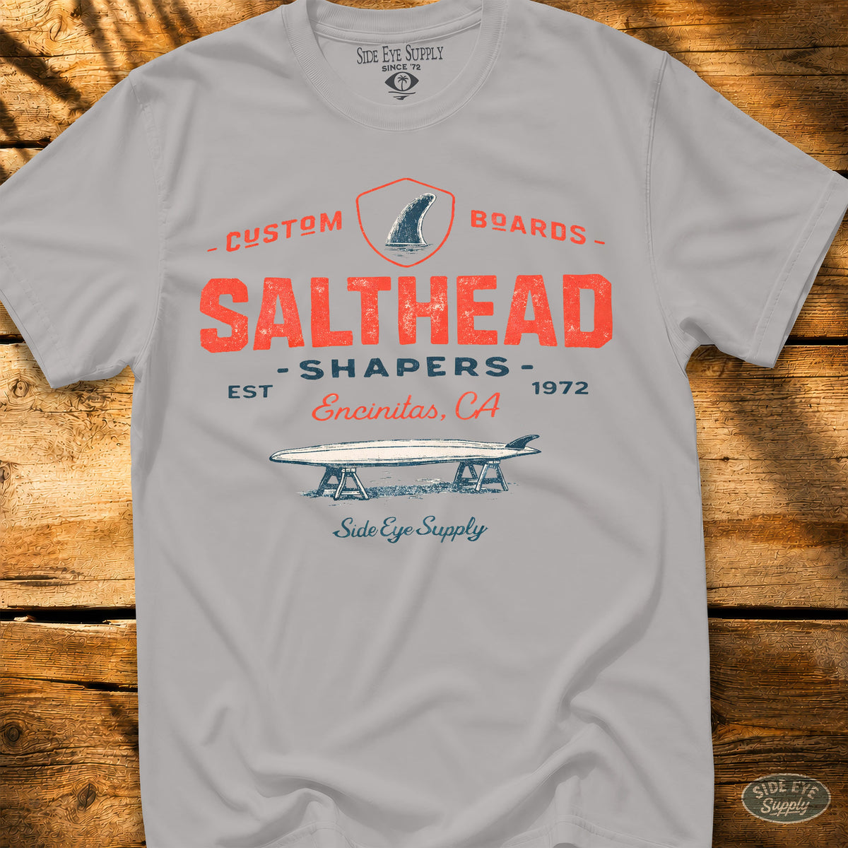 Salthead Tee Ice Grey / S - by Side Eye Supply - Surf Beach Life Apparel
