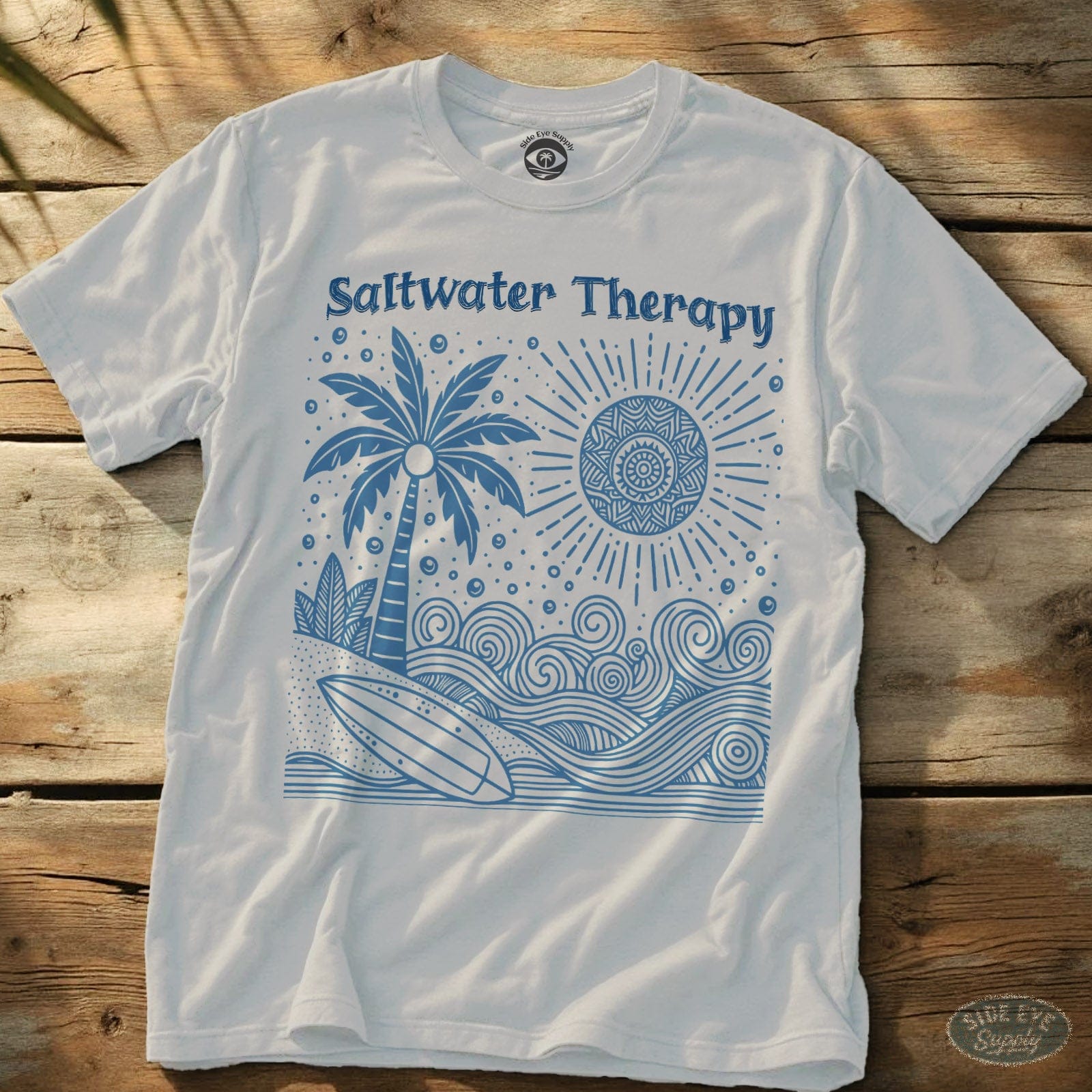 Saltwater Therapy Tee White / S - by Side Eye Supply - Surf Beach Life Apparel