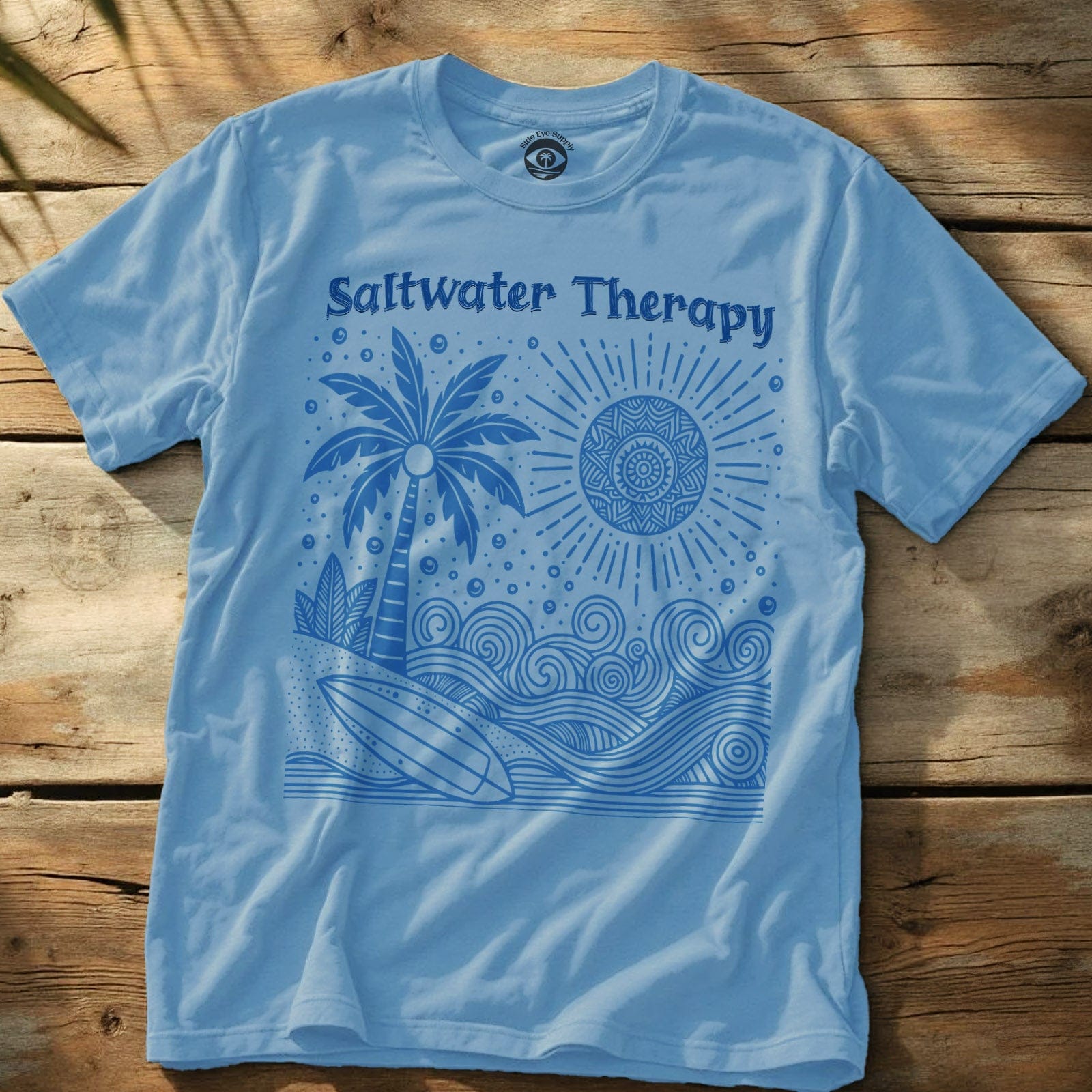 Saltwater Therapy Tee Light Blue / S - by Side Eye Supply - Surf Beach Life Apparel
