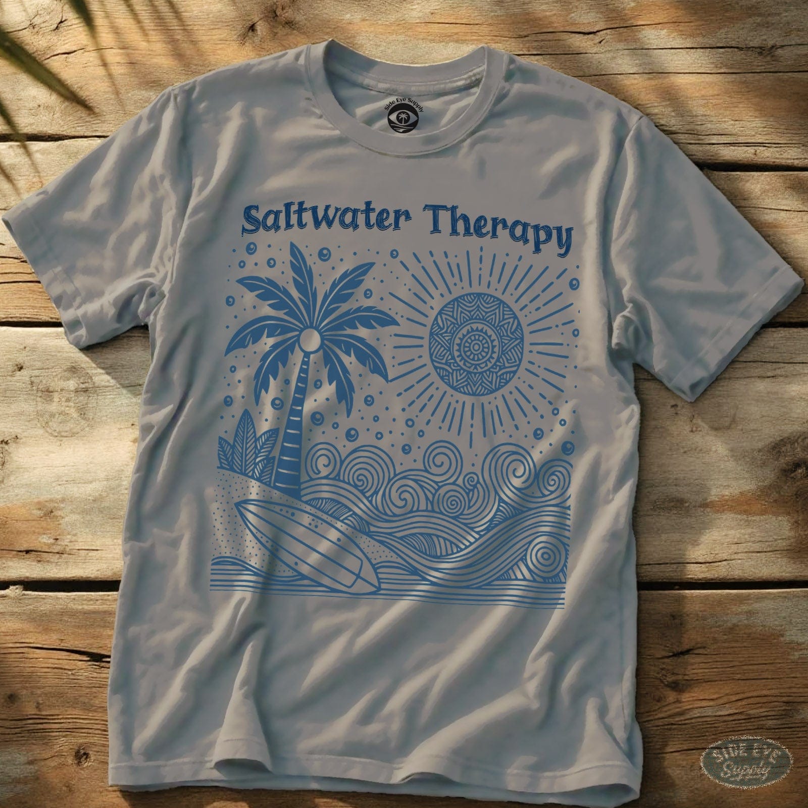 Saltwater Therapy Tee Ice Grey / S - by Side Eye Supply - Surf Beach Life Apparel