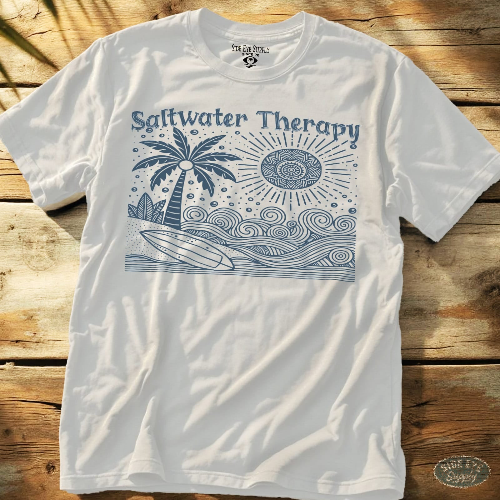 Saltwater Therapy Tee White / S - by Side Eye Supply - Surf Beach Life Apparel