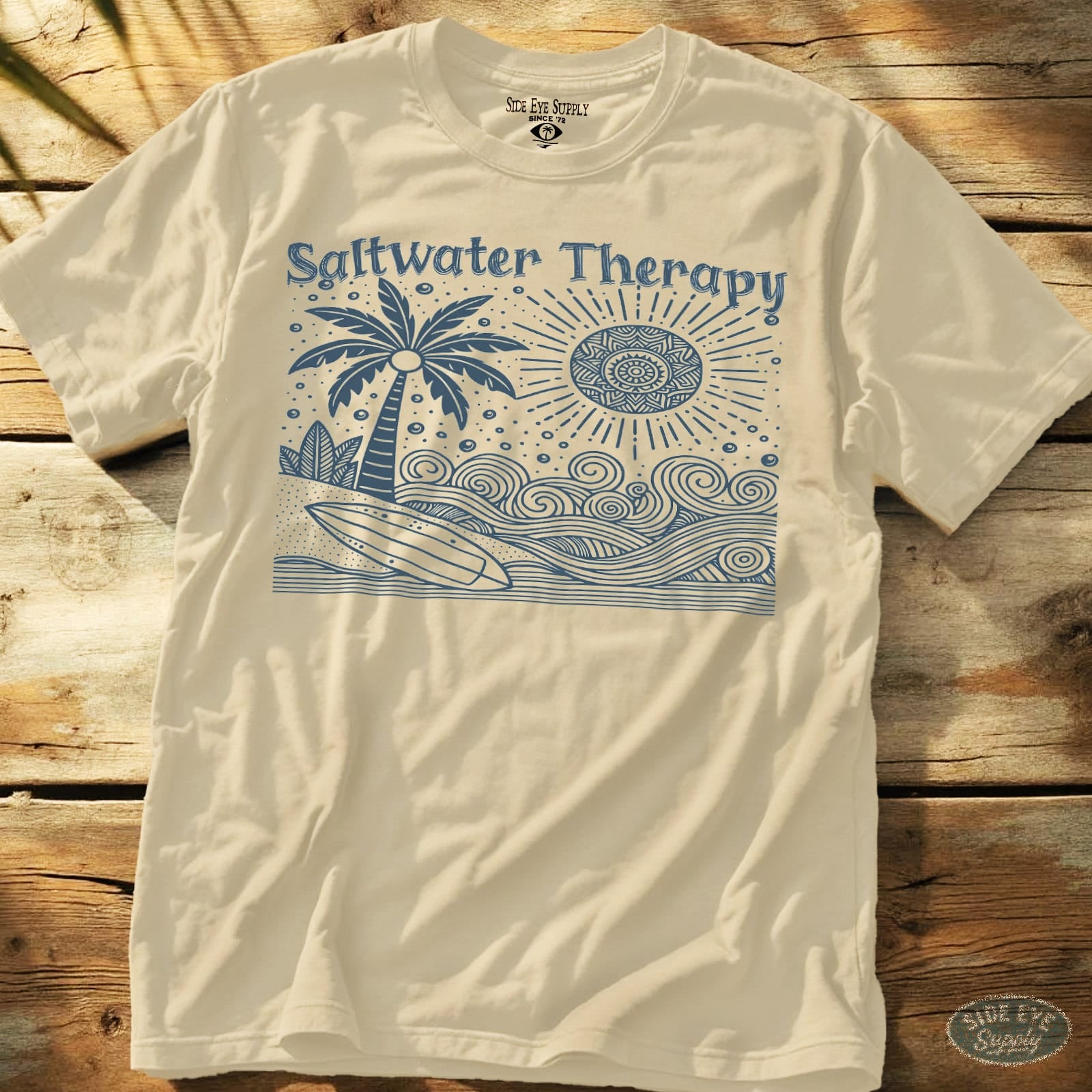 Saltwater Therapy Tee Natural / S - by Side Eye Supply - Surf Beach Life Apparel