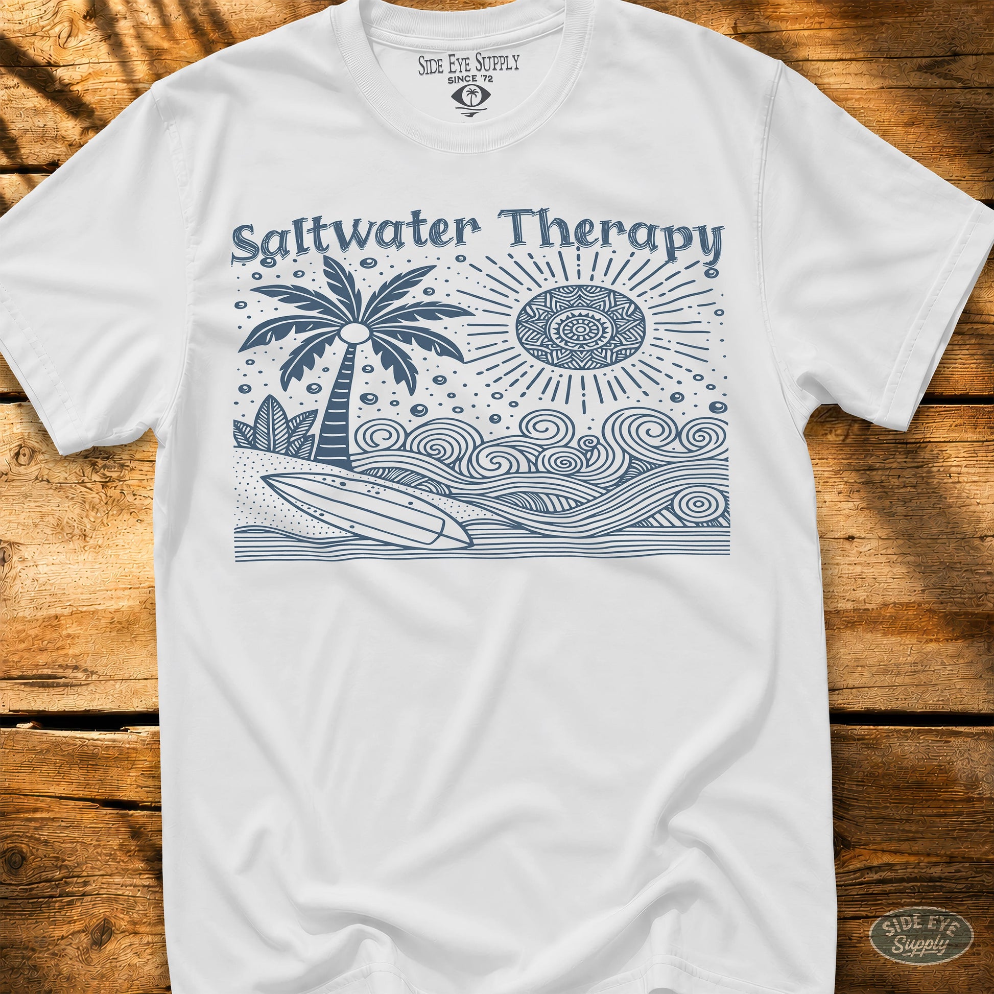 Saltwater Therapy Tee White / S - by Side Eye Supply - Surf Beach Life Apparel
