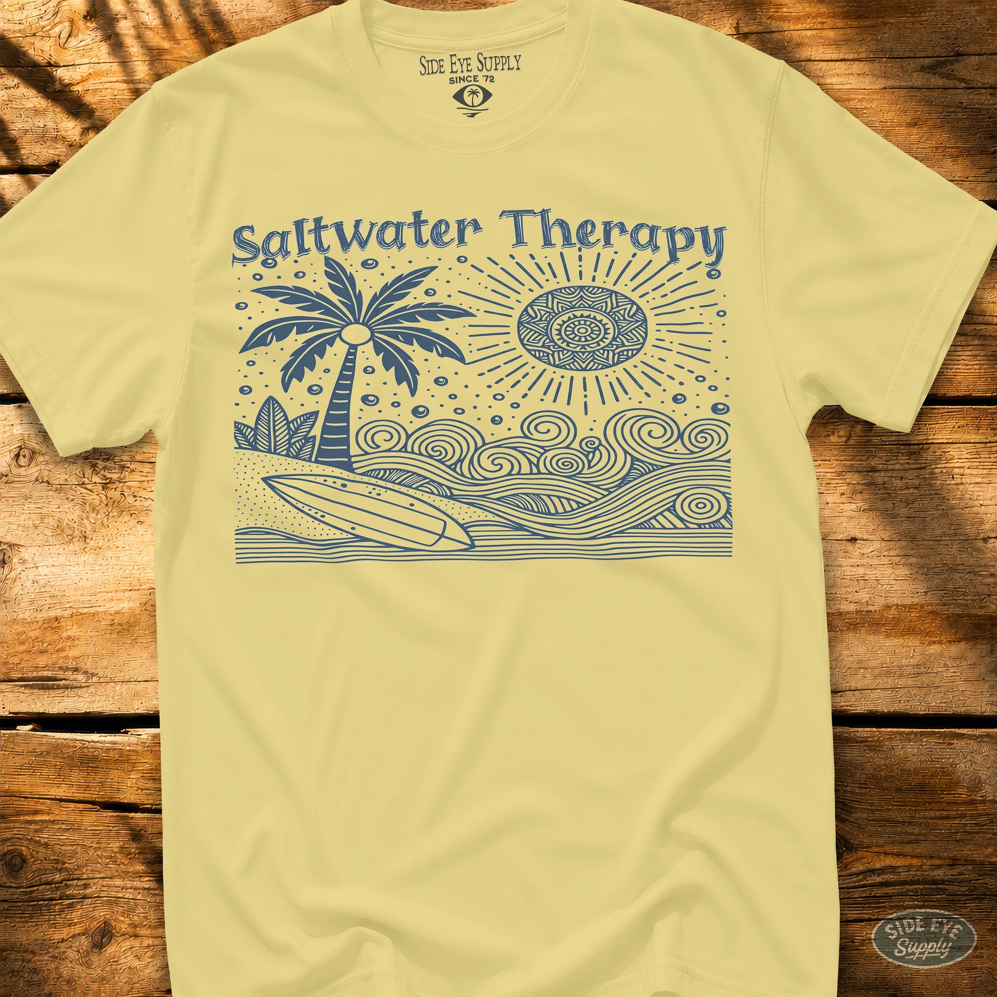 Saltwater Therapy Tee Cornsilk / S - by Side Eye Supply - Surf Beach Life Apparel