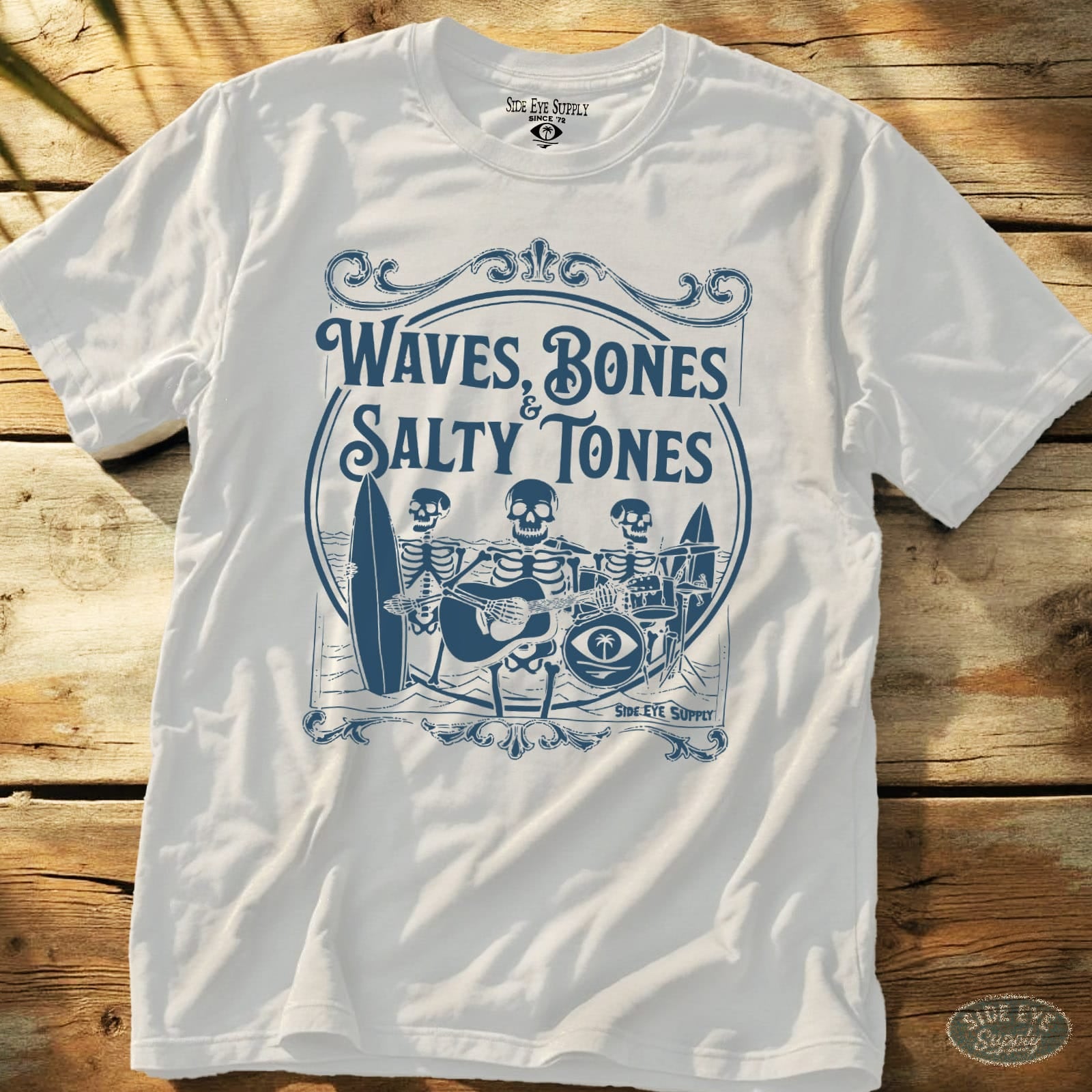 Salty Tones Tee White / S - by Side Eye Supply - Surf Beach Life Apparel