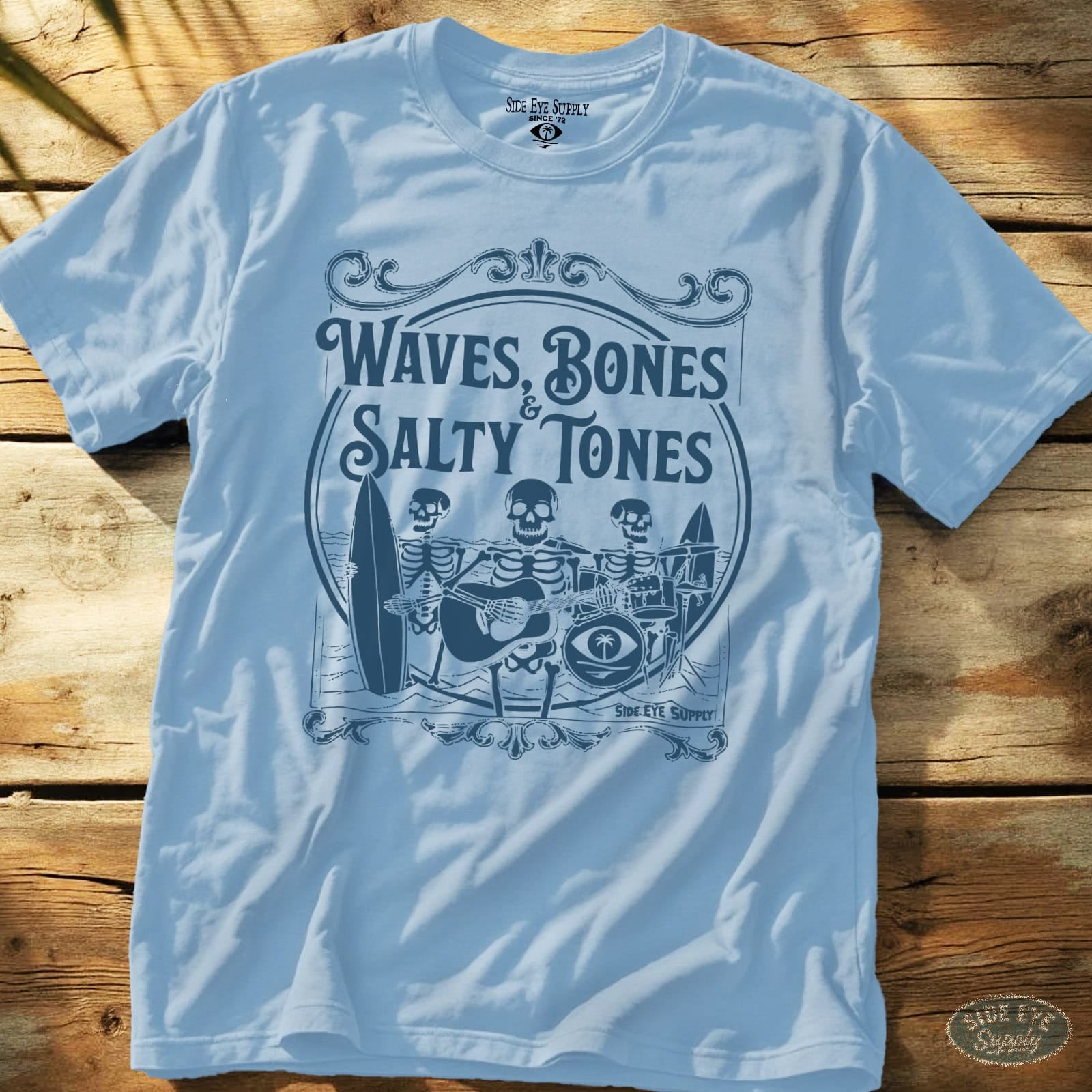 Salty Tones Tee Light Blue / S - by Side Eye Supply - Surf Beach Life Apparel