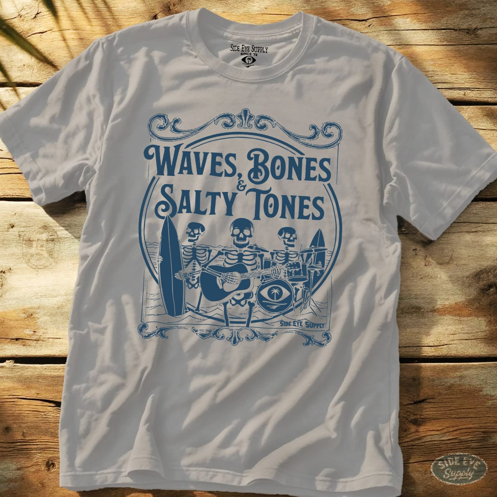 Salty Tones Tee Ice Grey / S - by Side Eye Supply - Surf Beach Life Apparel
