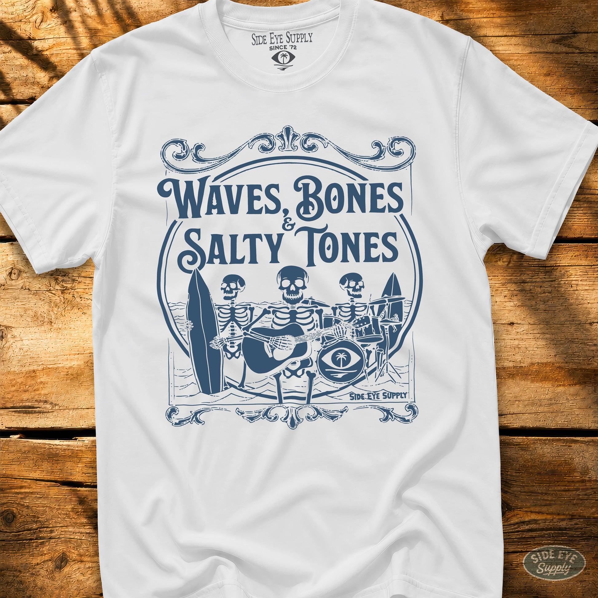 Salty Tones Tee White / S - by Side Eye Supply - Surf Beach Life Apparel