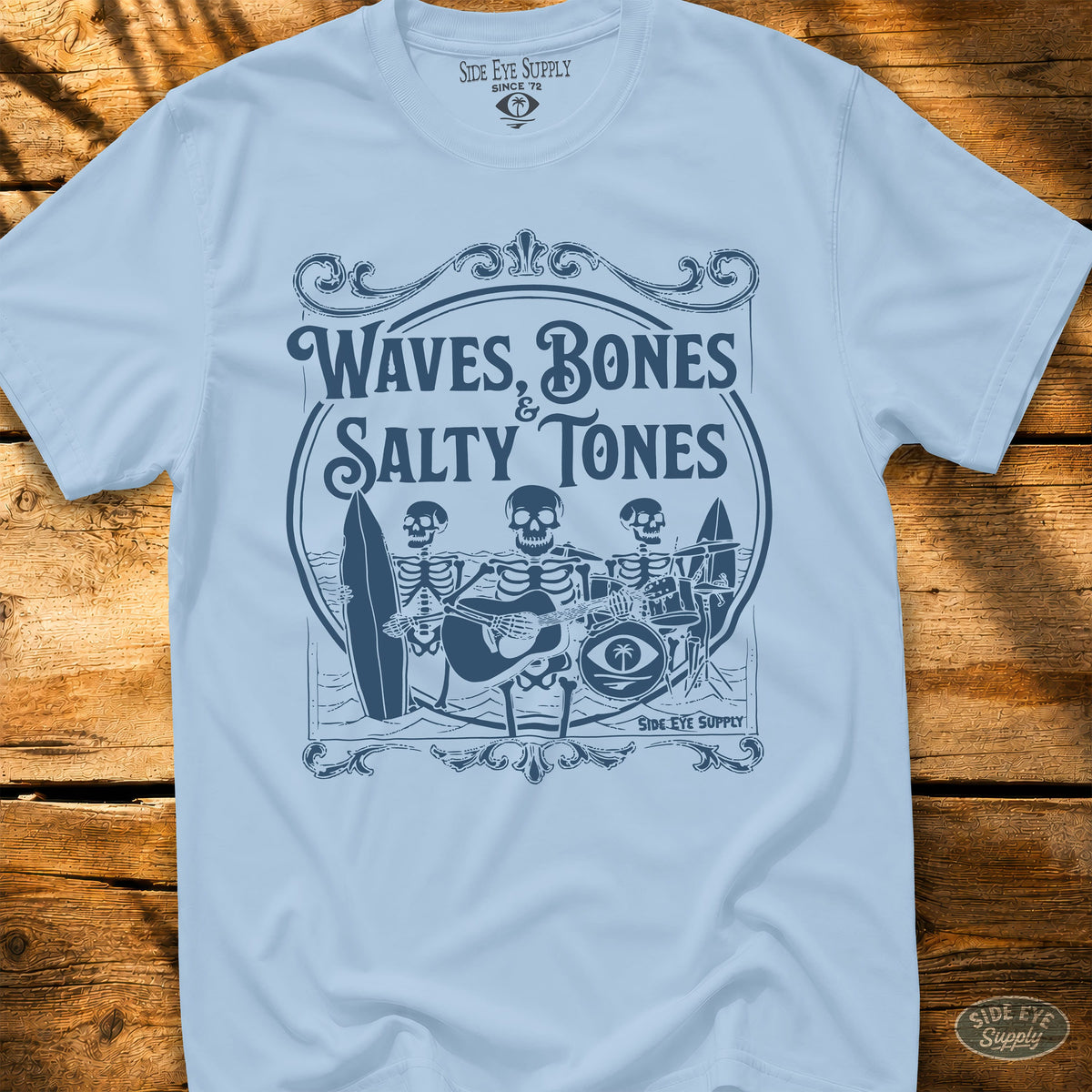 Salty Tones Tee Light Blue / S - by Side Eye Supply - Surf Beach Life Apparel
