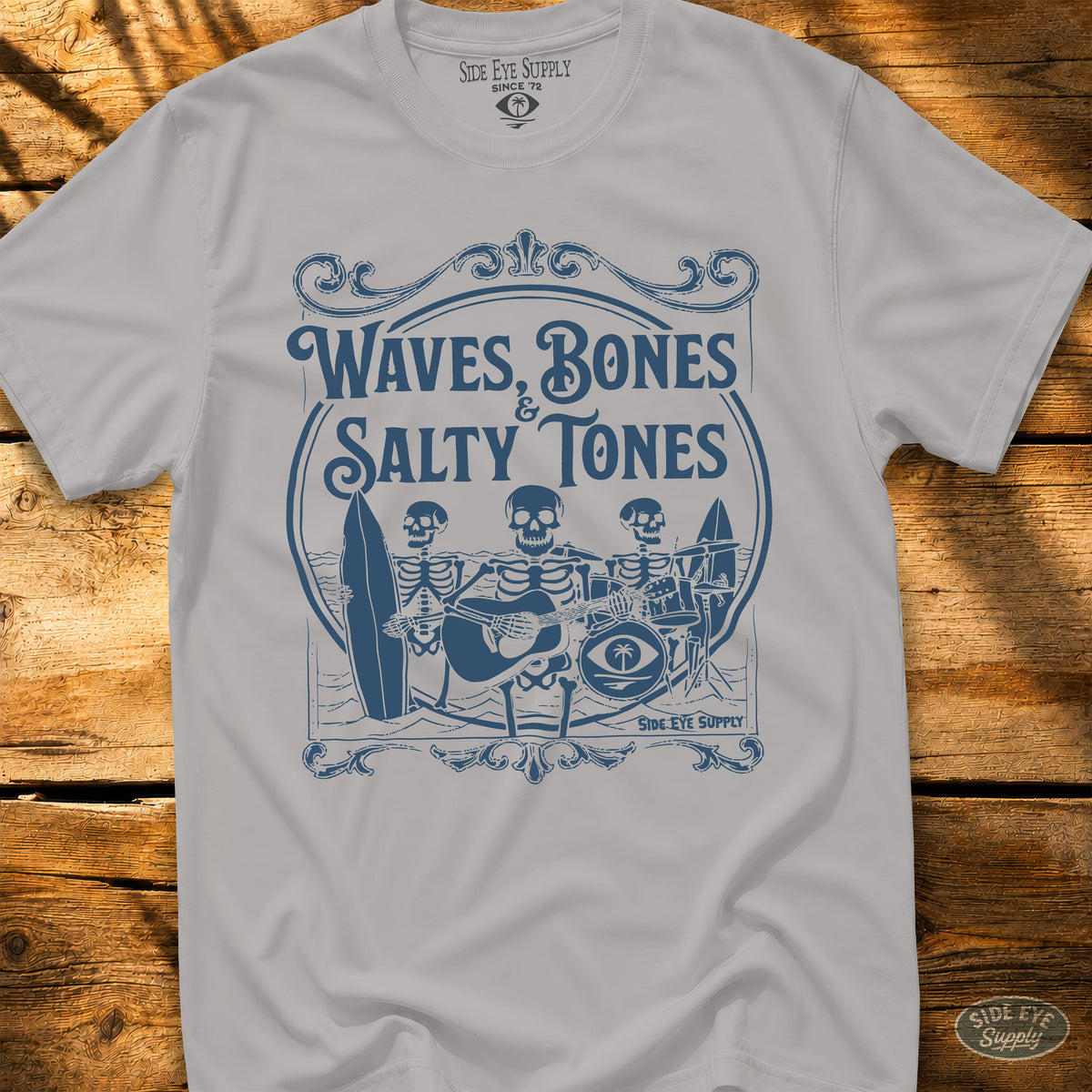 Salty Tones Tee Ice Grey / S - by Side Eye Supply - Surf Beach Life Apparel