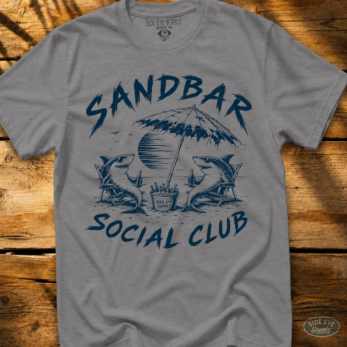 Sandbar Social Club - Tee Sport Grey / S - by Side Eye Supply - Surf Beach Life Apparel