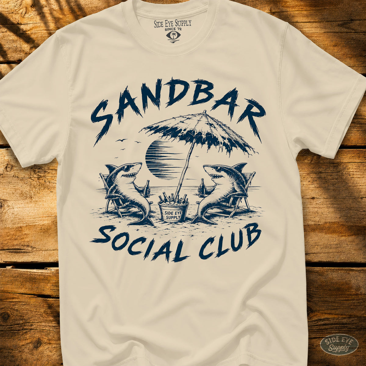 Sandbar Social Club - Tee Natural / S - by Side Eye Supply - Surf Beach Life Apparel
