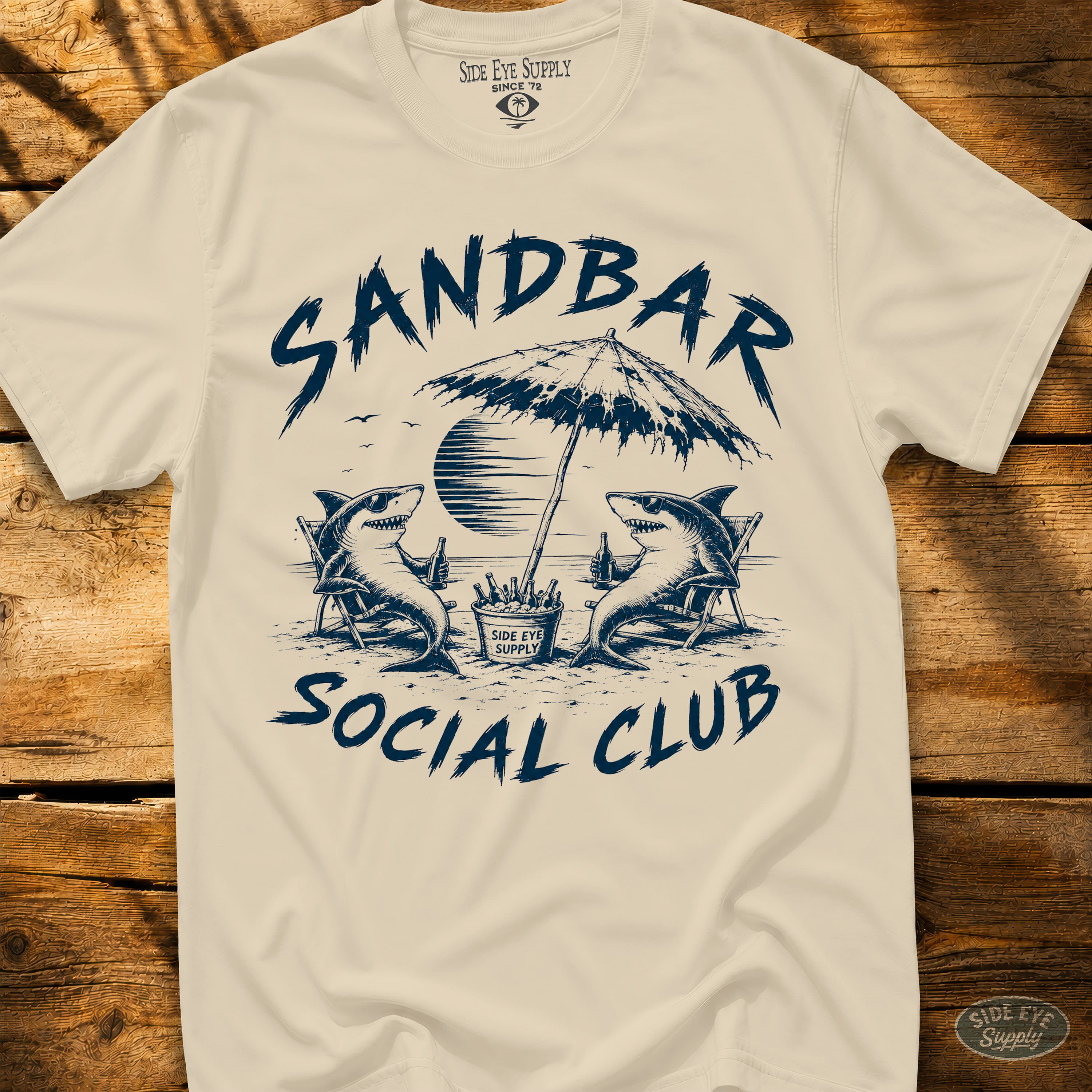 Sandbar Social Club - Tee Natural / S - by Side Eye Supply - Surf Beach Life Apparel
