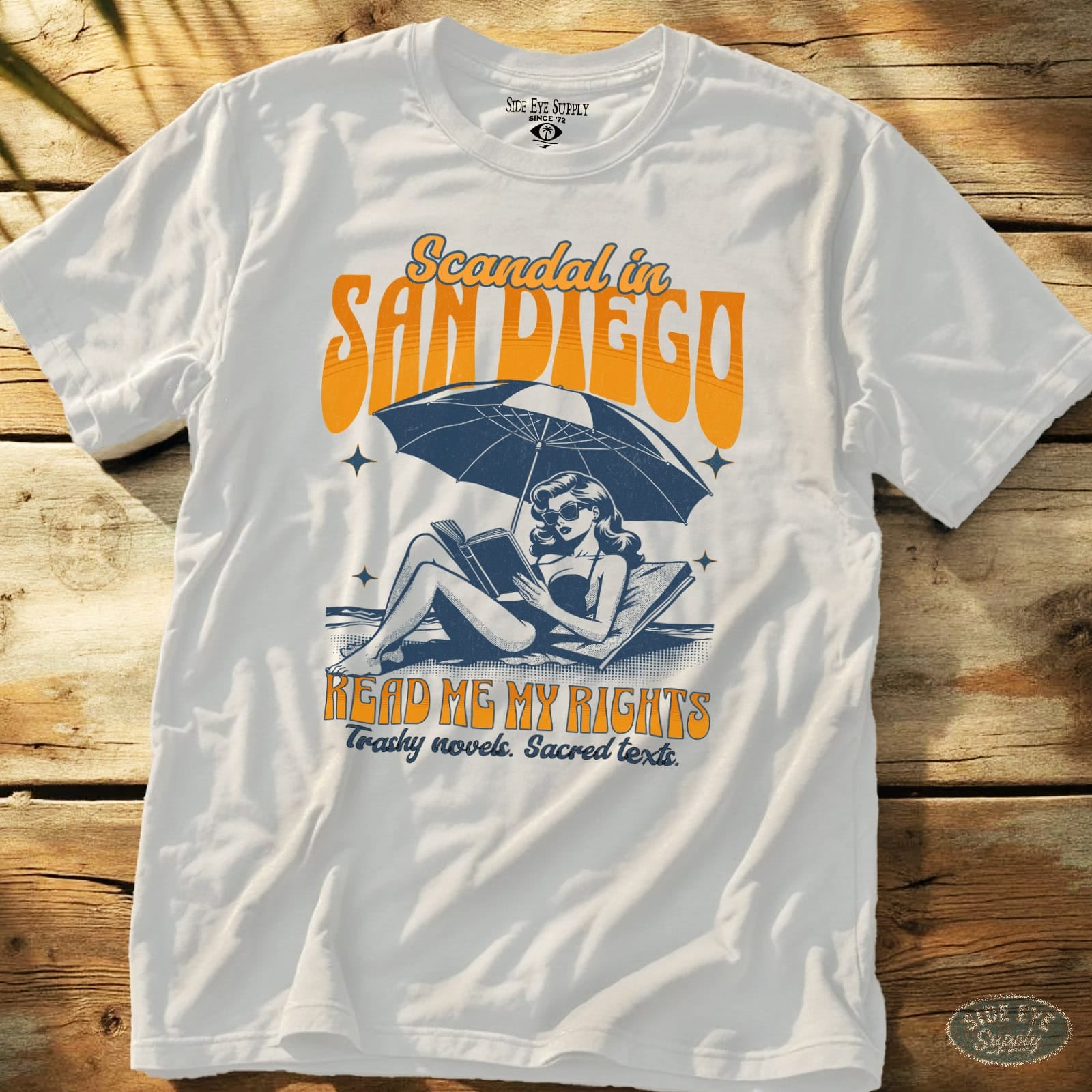 Scandal In San Diego Tee White / S - by Side Eye Supply - Surf Beach Life Apparel