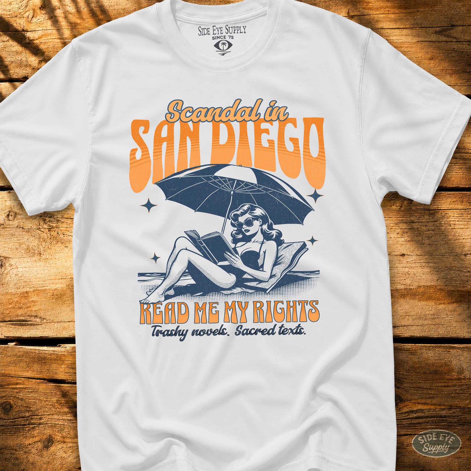 Scandal In San Diego Tee White / S - by Side Eye Supply - Surf Beach Life Apparel