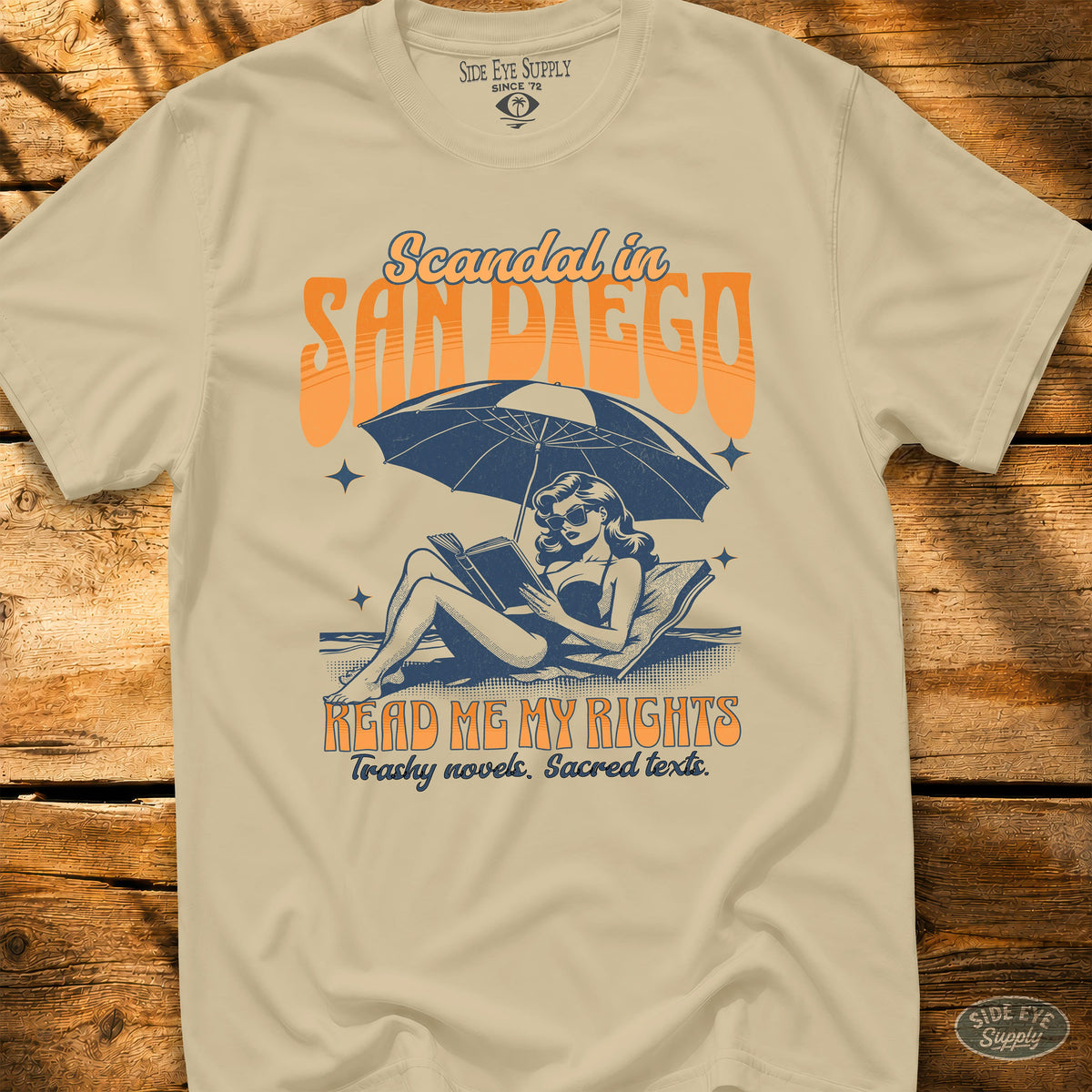 Scandal In San Diego Tee Sand / S - by Side Eye Supply - Surf Beach Life Apparel