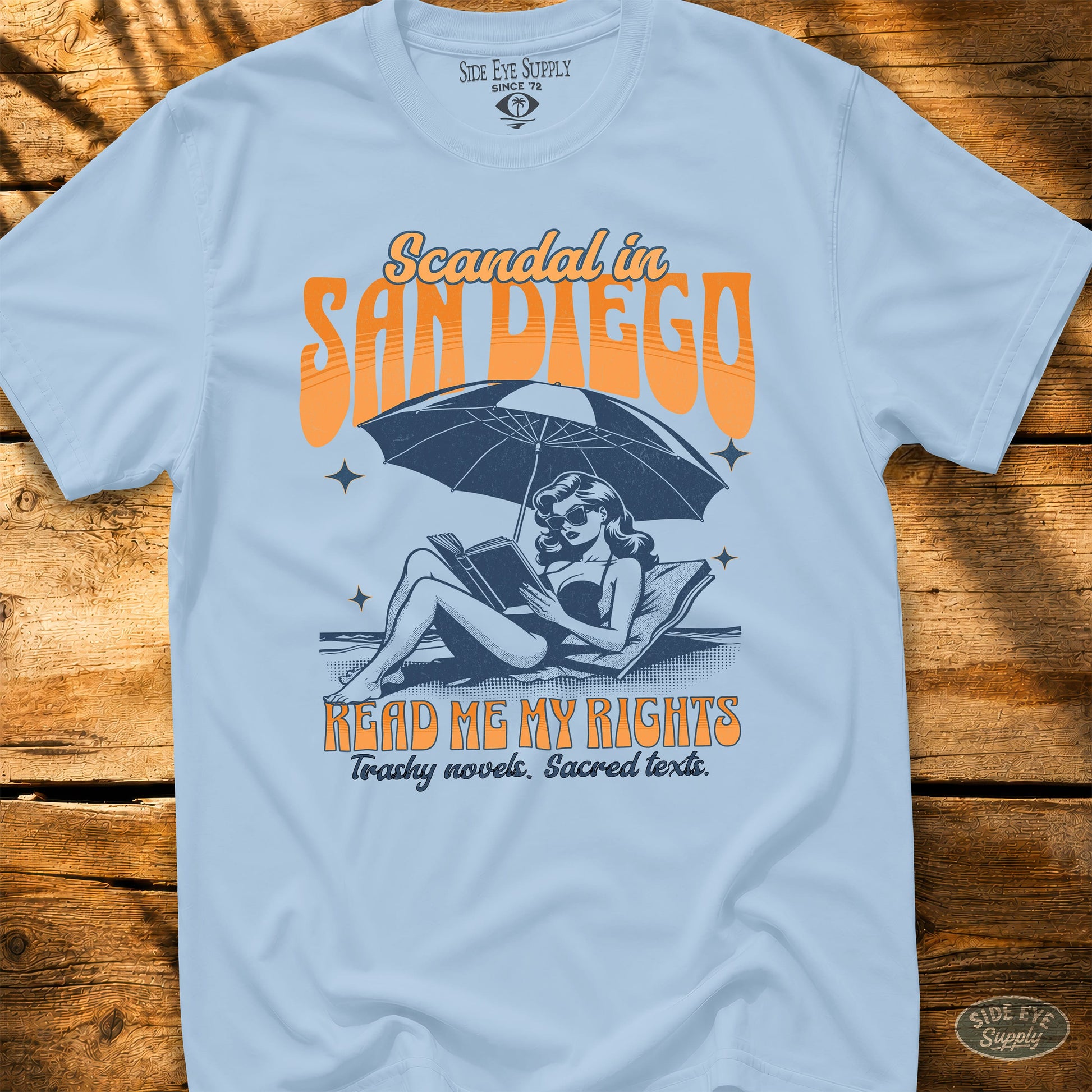 Scandal In San Diego Tee Light Blue / S - by Side Eye Supply - Surf Beach Life Apparel