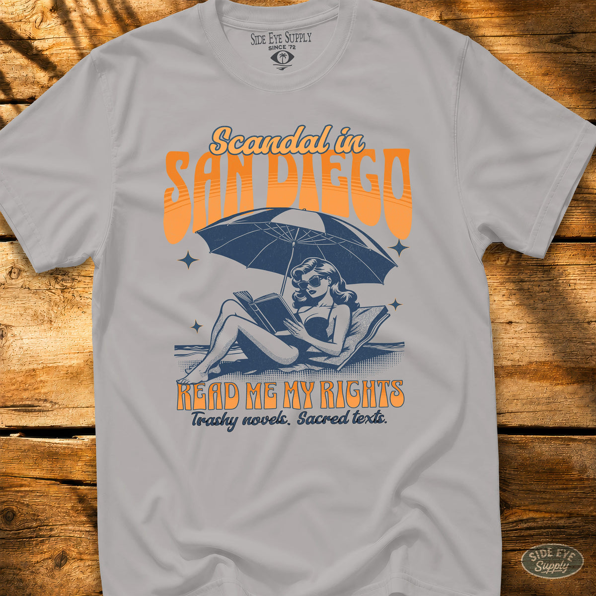 Scandal In San Diego Tee Ice Grey / S - by Side Eye Supply - Surf Beach Life Apparel