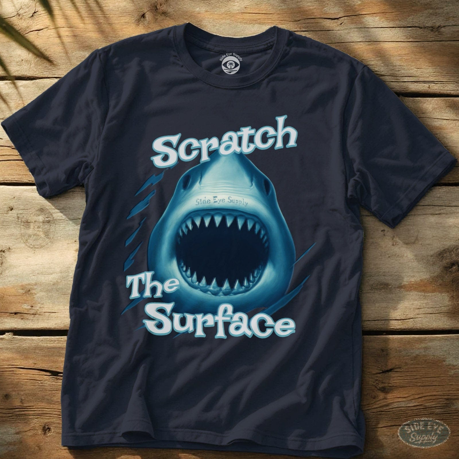 Scratch the Surface Tee Navy / S - by Side Eye Supply - Surf Beach Life Apparel