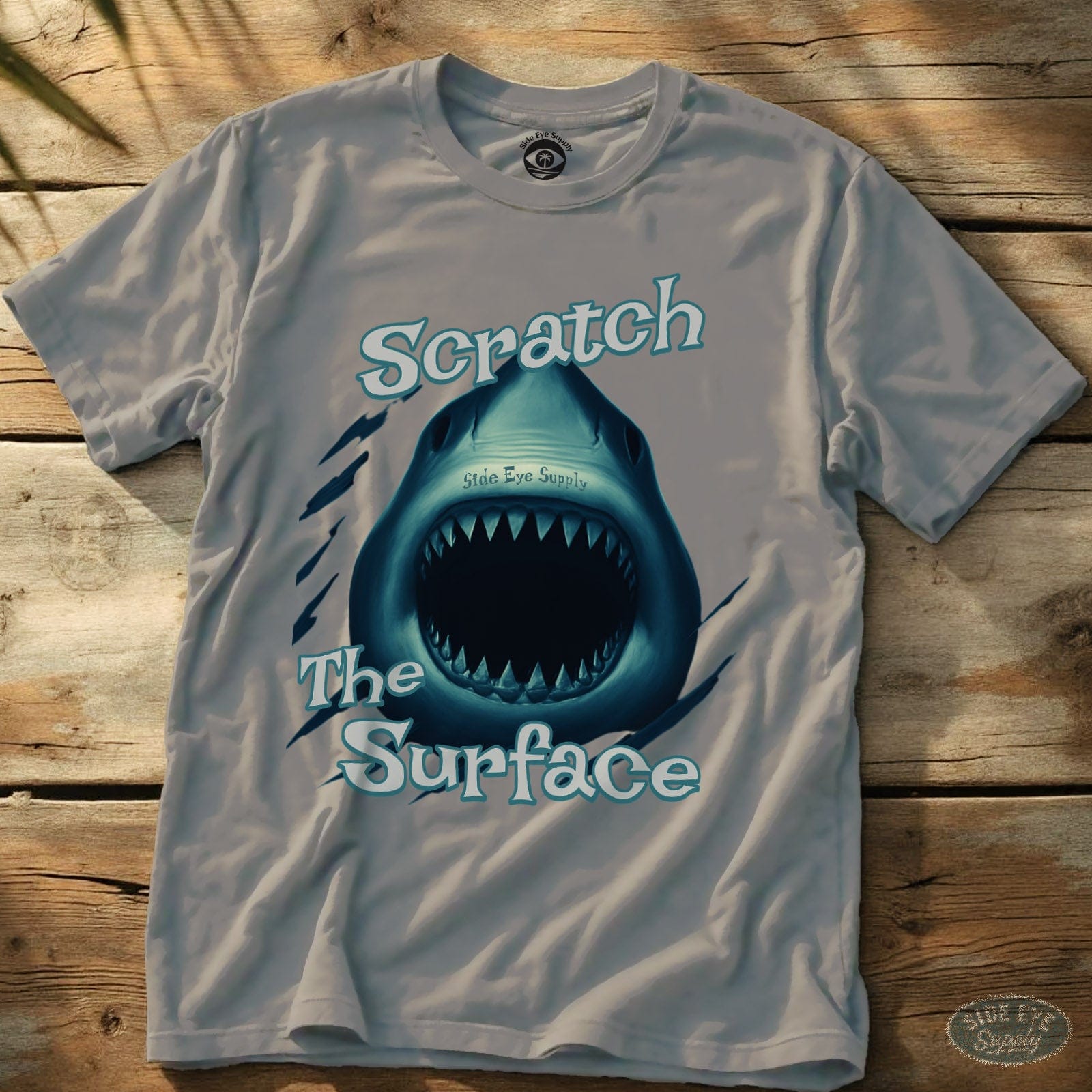 Scratch the Surface Tee Ice Grey / S - by Side Eye Supply - Surf Beach Life Apparel