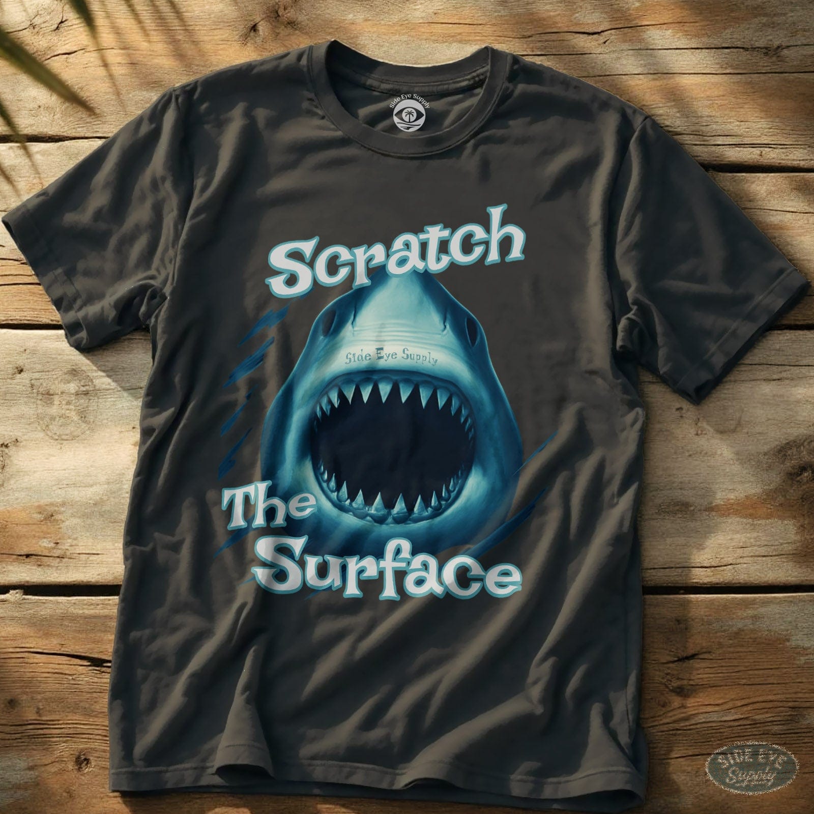 Scratch the Surface Tee Charcoal / S - by Side Eye Supply - Surf Beach Life Apparel