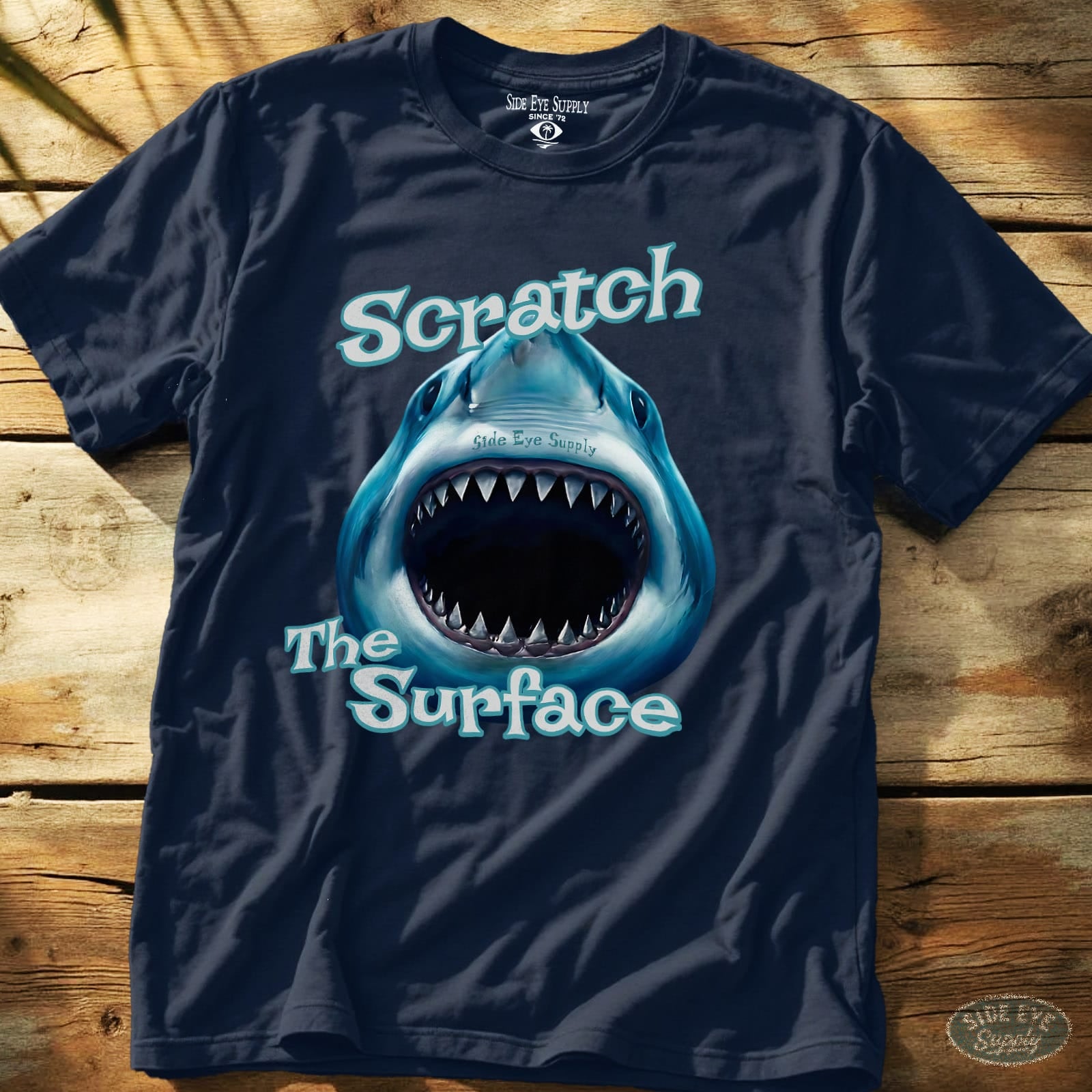 Scratch the Surface Tee Navy / S - by Side Eye Supply - Surf Beach Life Apparel