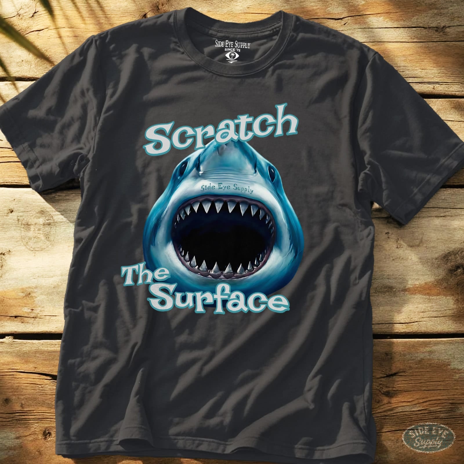 Scratch the Surface Tee Charcoal / S - by Side Eye Supply - Surf Beach Life Apparel