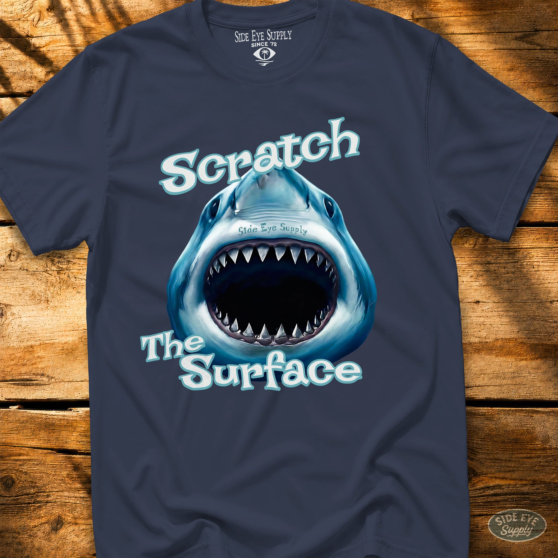 Scratch the Surface Tee Navy / S - by Side Eye Supply - Surf Beach Life Apparel