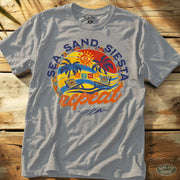 Sea, Sand, Siesta Tee Sport Grey / S - by Side Eye Supply - Surf Beach Life Apparel