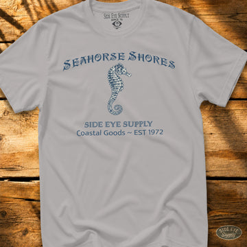 Seahorse Shores Tee Ice Grey / S - by Side Eye Supply - Surf Beach Life Apparel