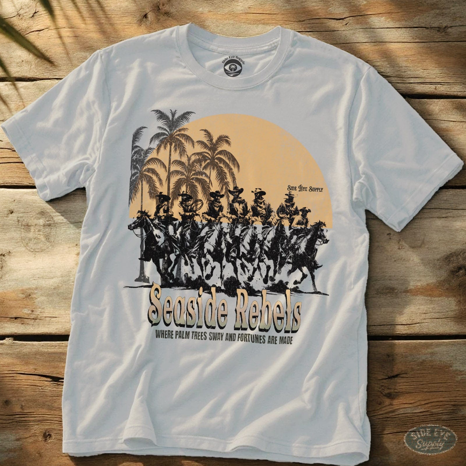 Seaside Rebels Tee White / S - by Side Eye Supply - Surf Beach Life Apparel
