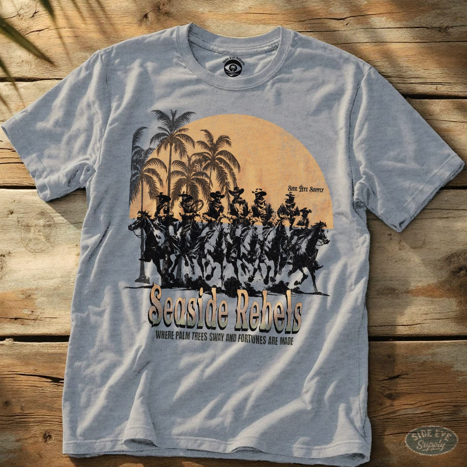 Seaside Rebels Tee Sport Grey / S - by Side Eye Supply - Surf Beach Life Apparel