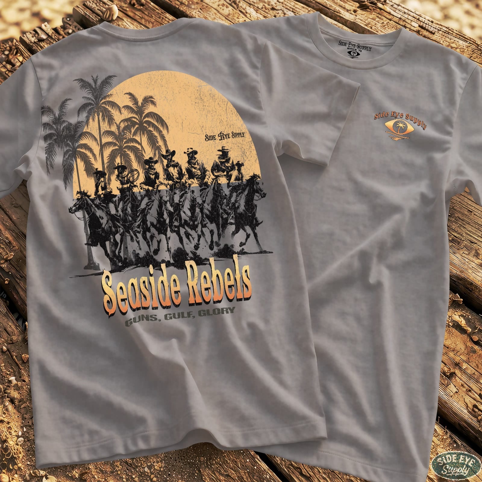 Seaside Rebels Tee Sport Grey / S - by Side Eye Supply - Surf Beach Life Apparel