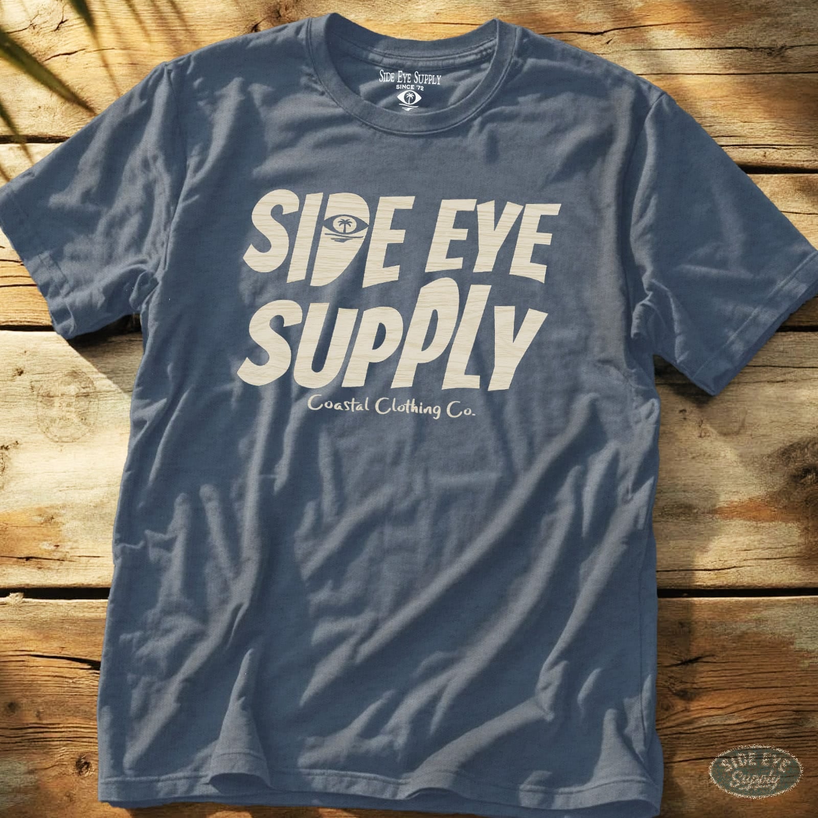 SES Coastal Tee Heather Indigo / S - by Side Eye Supply - Surf Beach Life Apparel