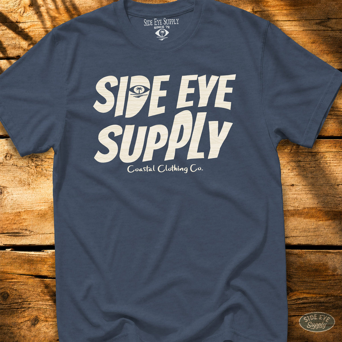 SES Coastal Tee Heather Indigo / S - by Side Eye Supply - Surf Beach Life Apparel