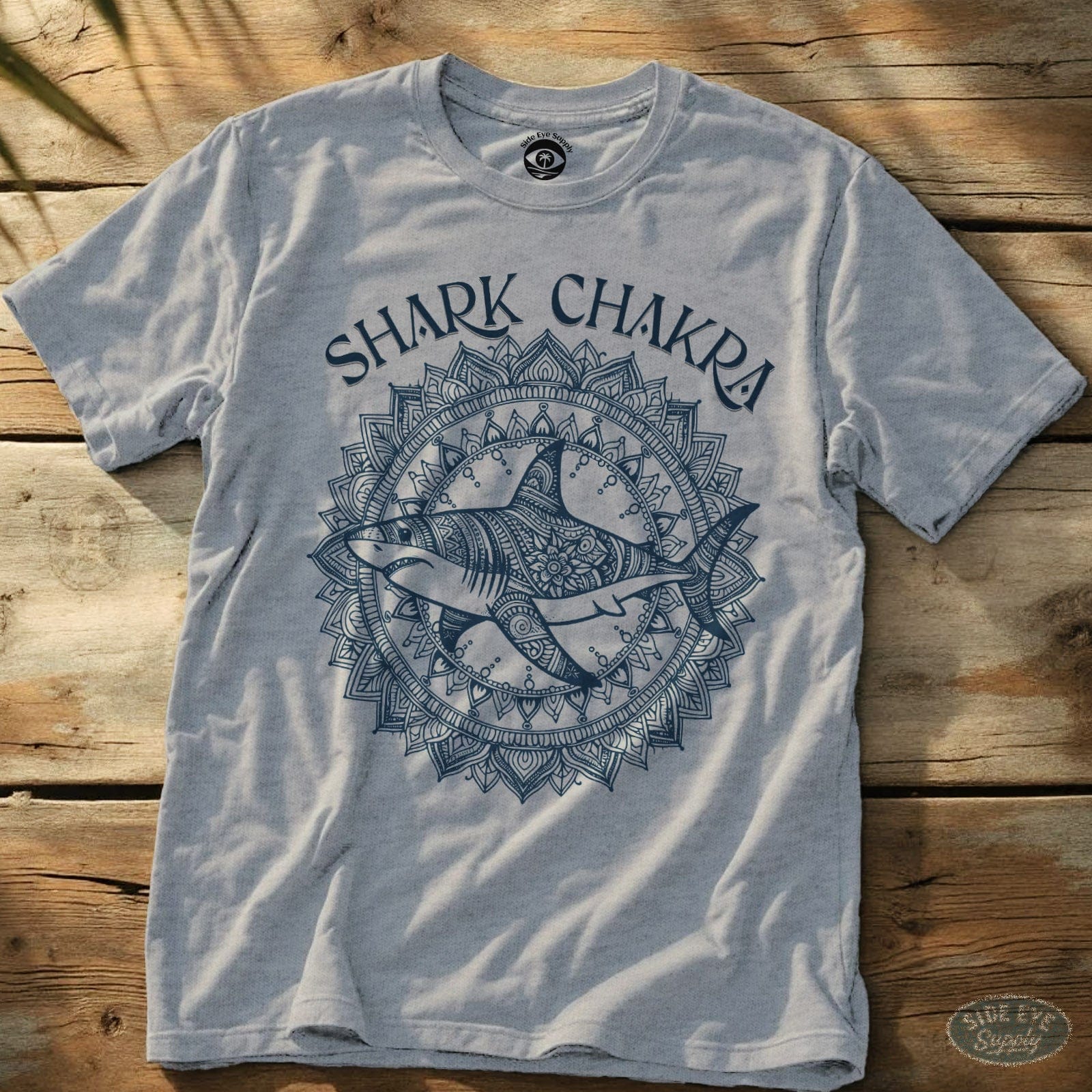 Shark Chakra Tee Sport Grey / S - by Side Eye Supply - Surf Beach Life Apparel