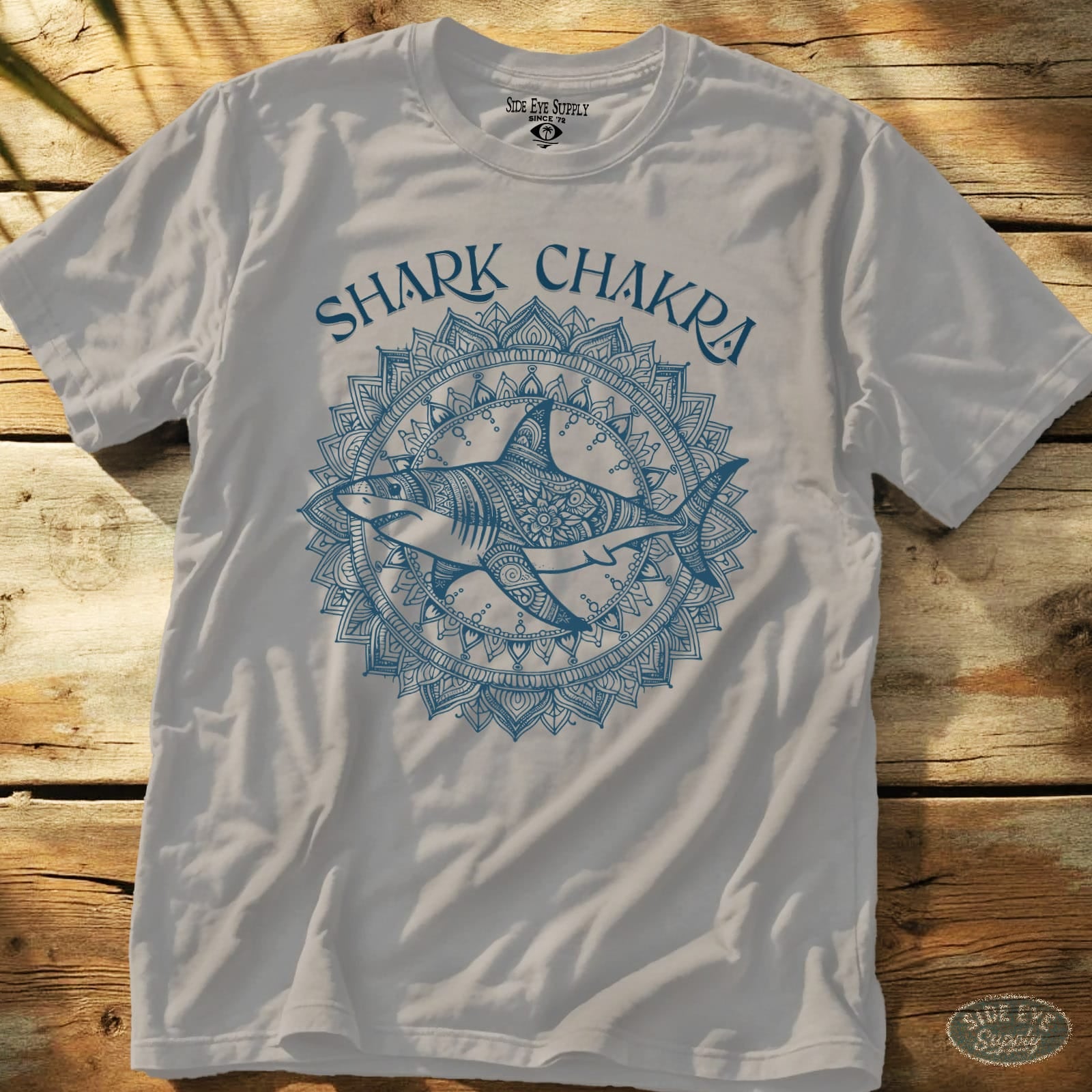 Shark Chakra Tee Ice Grey / S - by Side Eye Supply - Surf Beach Life Apparel