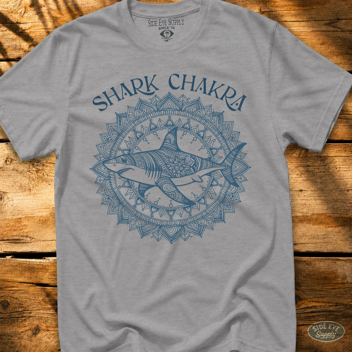 Shark Chakra Tee Sport Grey / S - by Side Eye Supply - Surf Beach Life Apparel