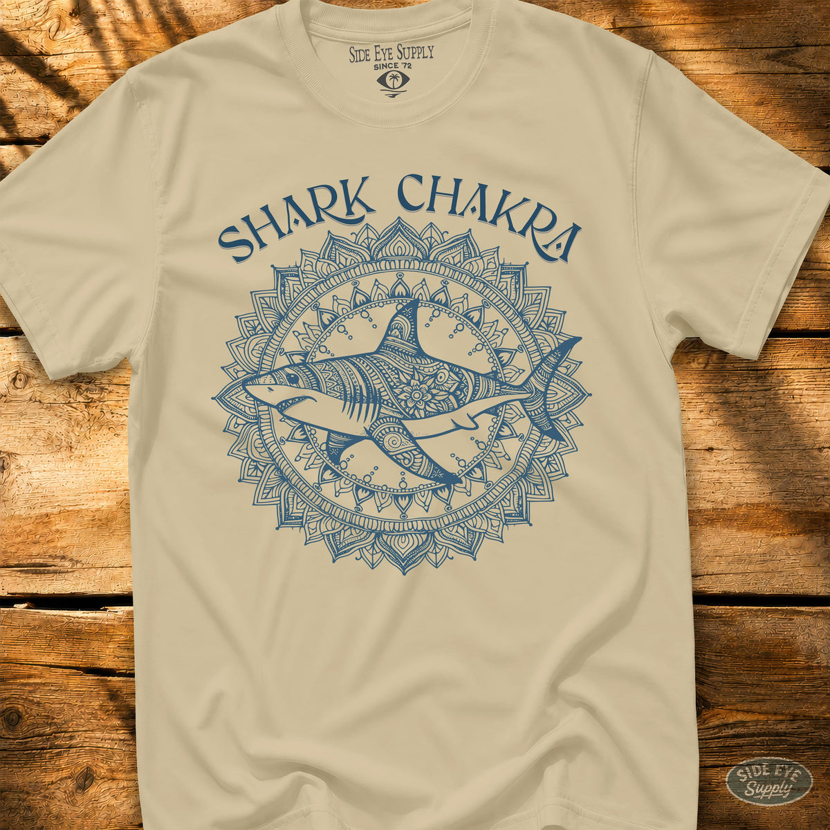 Shark Chakra Tee Sand / S - by Side Eye Supply - Surf Beach Life Apparel