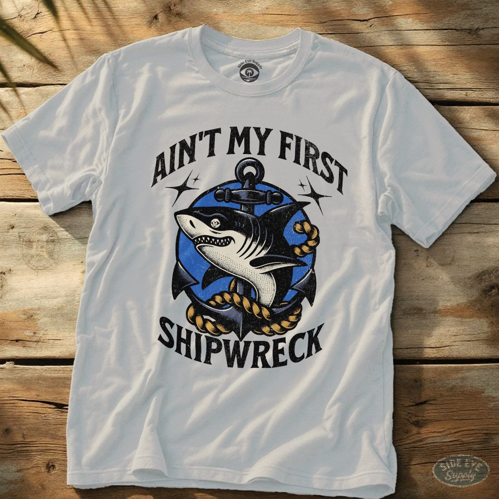 Shipwreck Tee White / S - by Side Eye Supply - Surf Beach Life Apparel