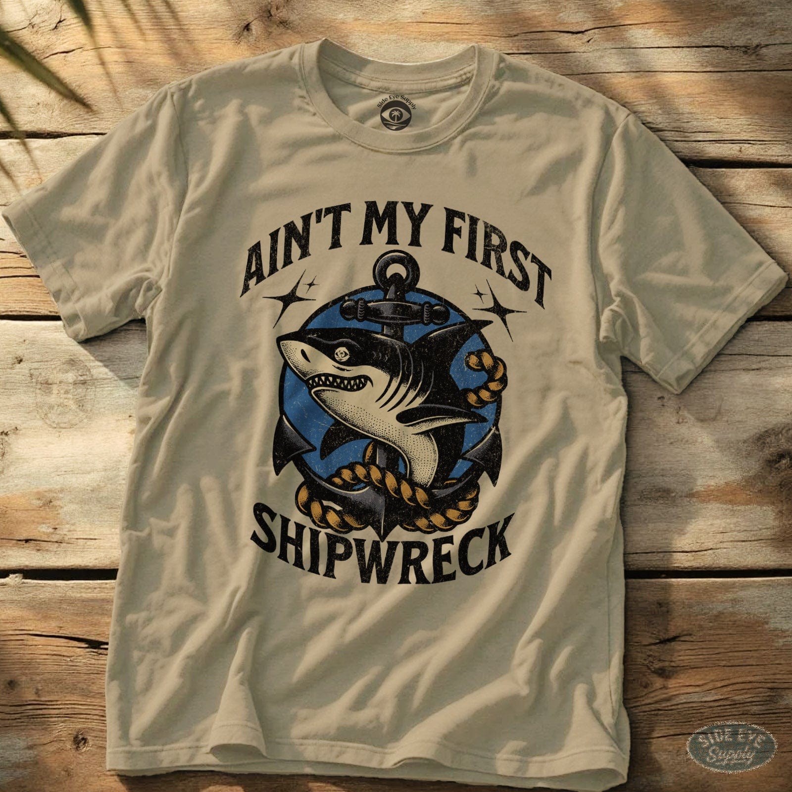 Shipwreck Tee Sand / S - by Side Eye Supply - Surf Beach Life Apparel