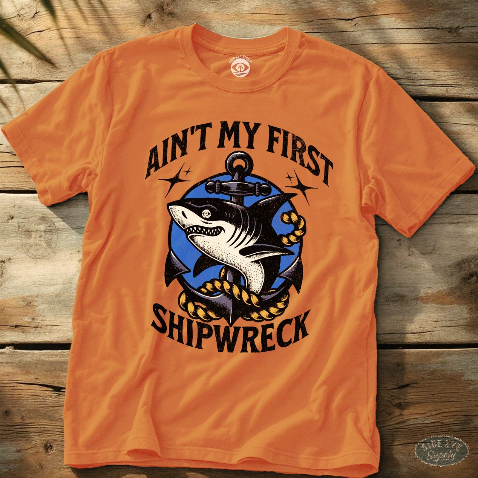 Shipwreck Tee Orange / S - by Side Eye Supply - Surf Beach Life Apparel