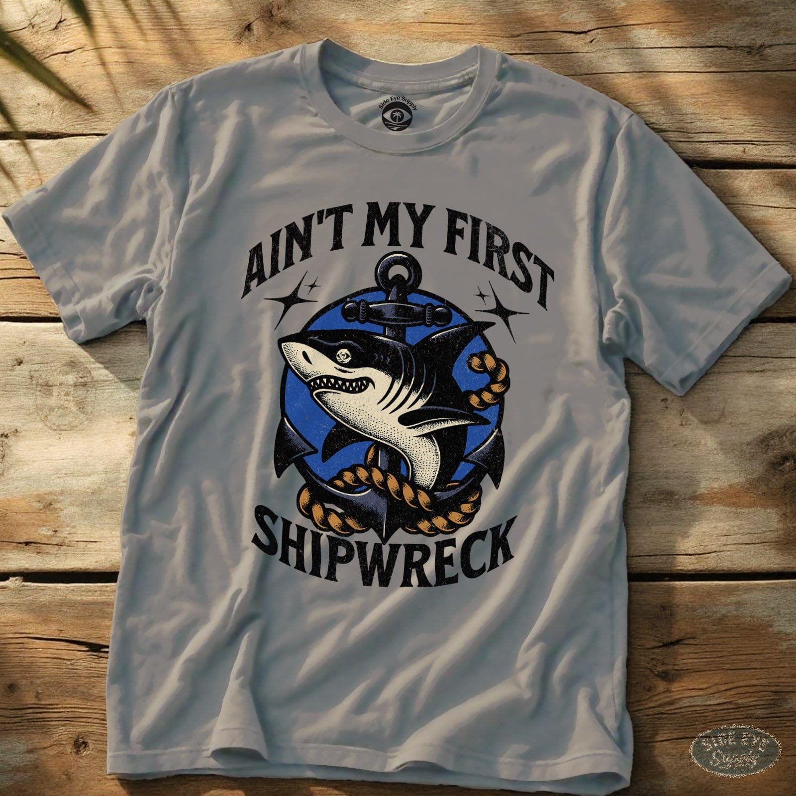Shipwreck Tee Ice Grey / S - by Side Eye Supply - Surf Beach Life Apparel
