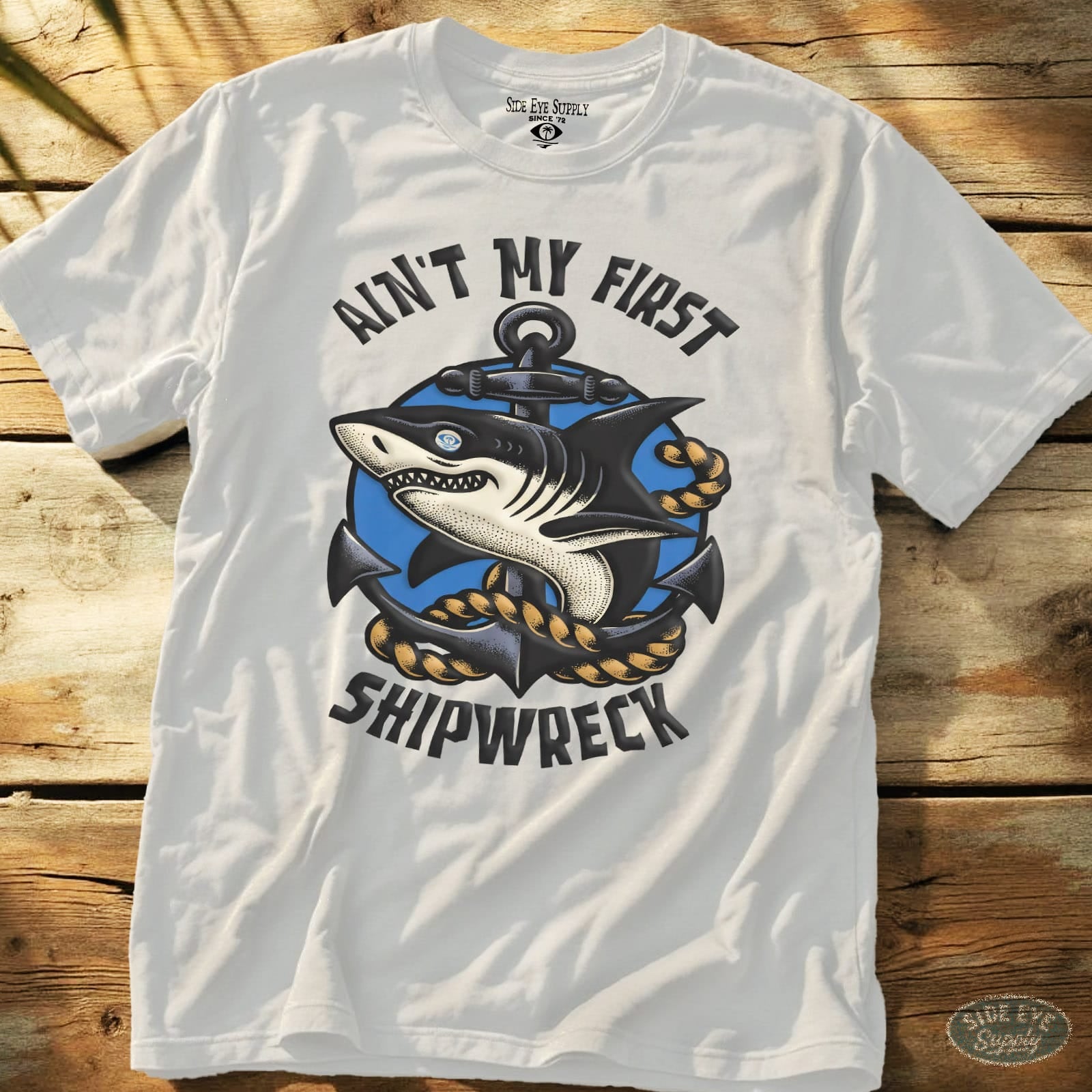 Shipwreck Tee White / S - by Side Eye Supply - Surf Beach Life Apparel