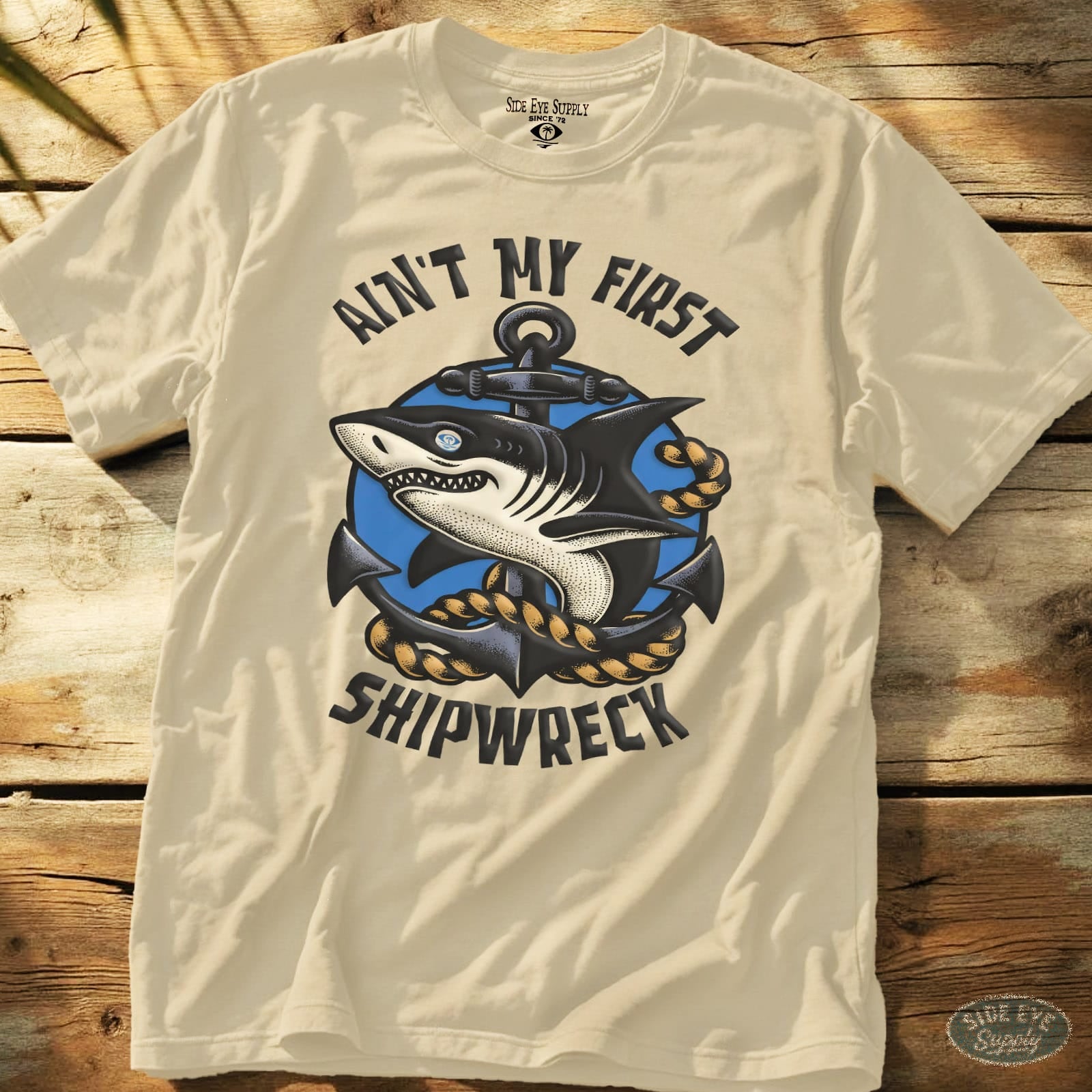 Shipwreck Tee Natural / S - by Side Eye Supply - Surf Beach Life Apparel