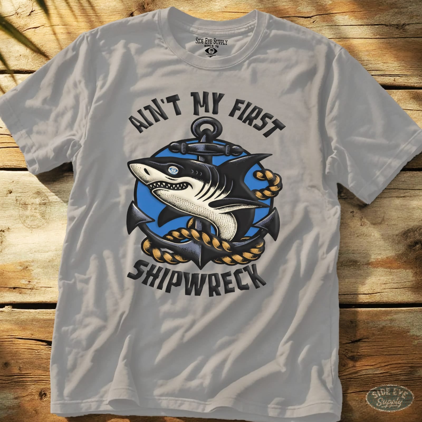 Shipwreck Tee Ice Grey / S - by Side Eye Supply - Surf Beach Life Apparel