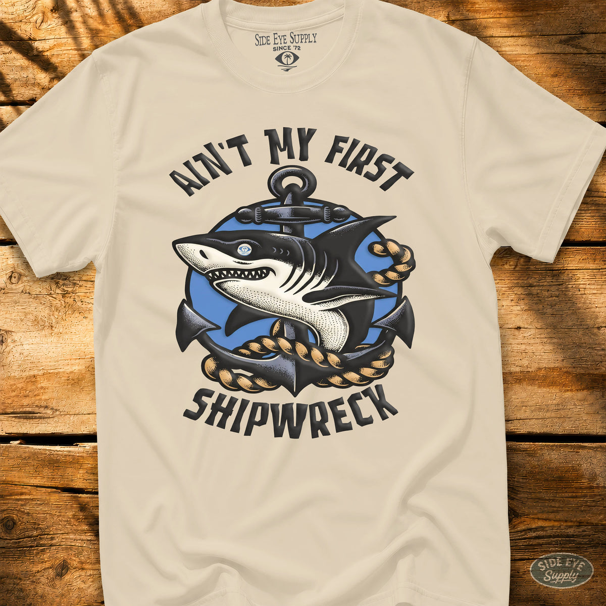 Shipwreck Tee Natural / S - by Side Eye Supply - Surf Beach Life Apparel