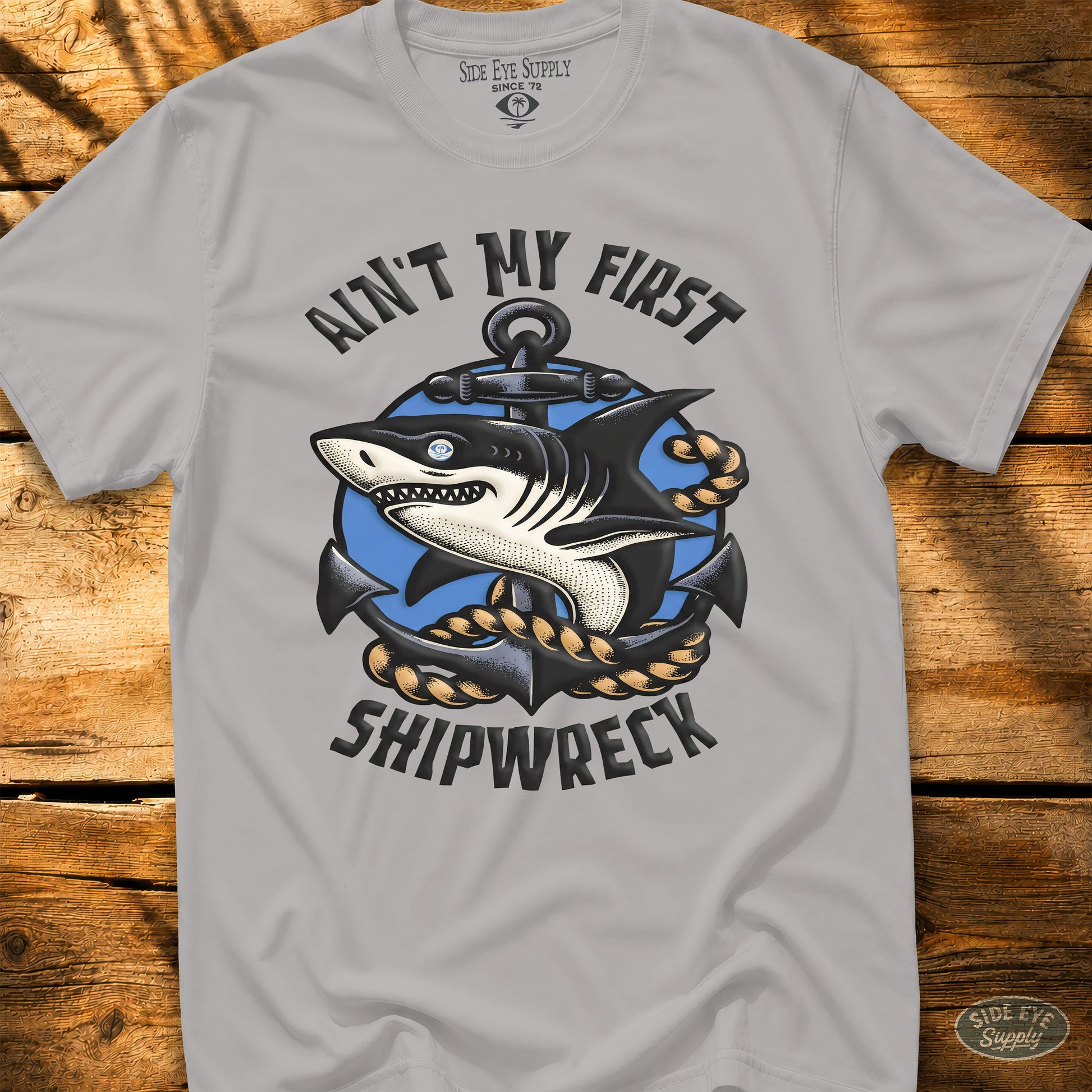 Shipwreck Tee Ice Grey / S - by Side Eye Supply - Surf Beach Life Apparel